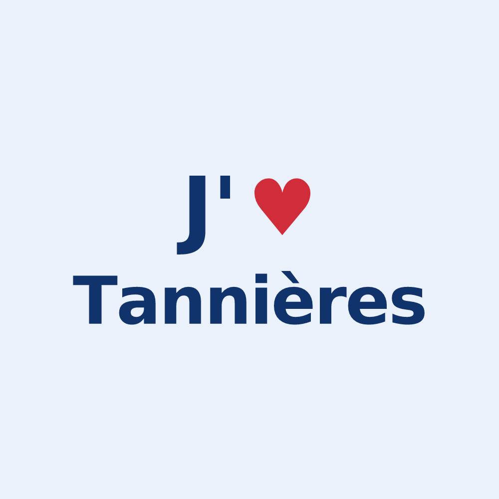 Sticker personnalisé Tannières — design J'aime Tannières