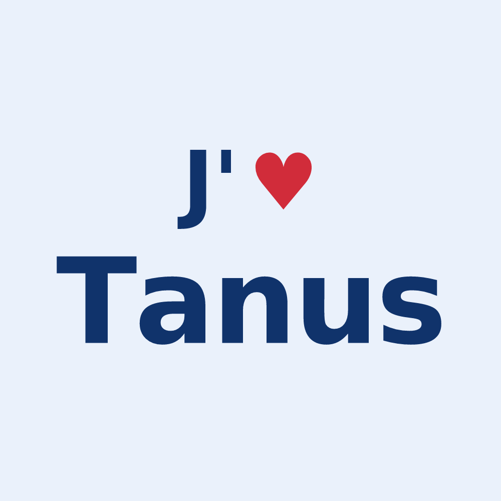Sticker personnalisé Tanus — design J'aime Tanus