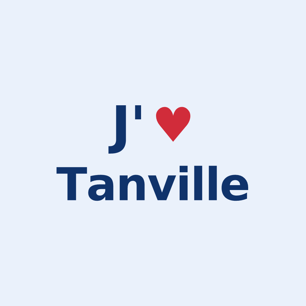 Sticker personnalisé Tanville — design J'aime Tanville