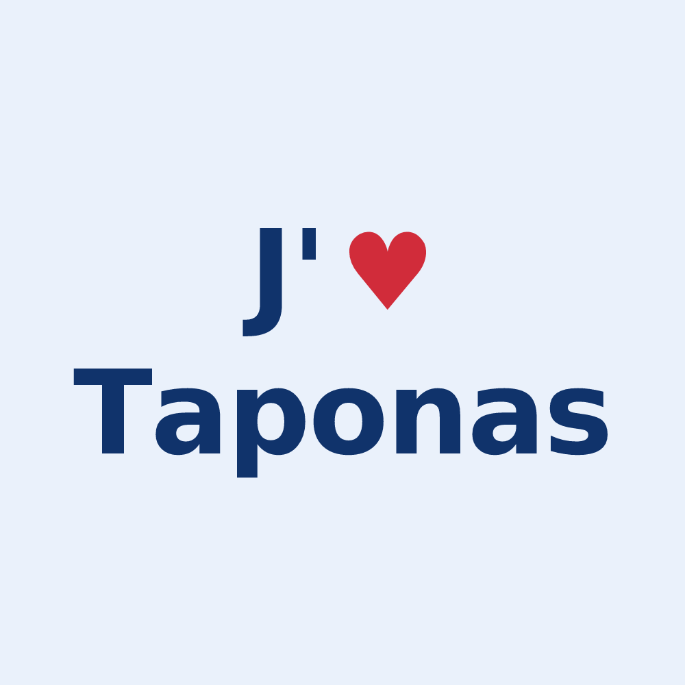 Sticker personnalisé Taponas — design J'aime Taponas