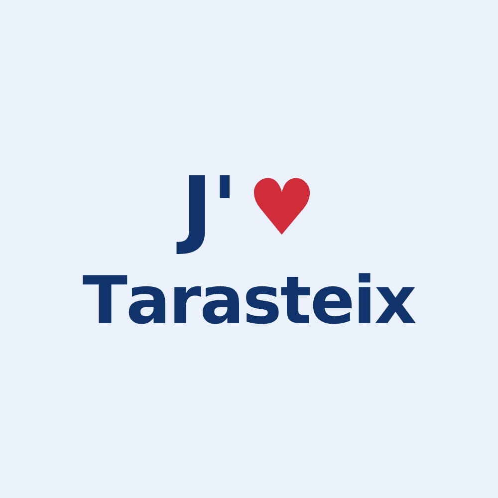 Sticker personnalisé Tarasteix — design J'aime Tarasteix