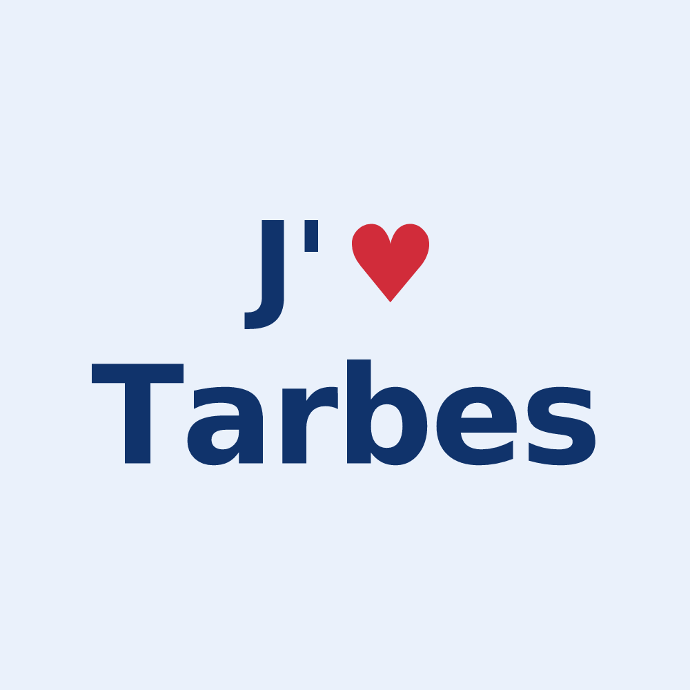 Sticker personnalisé Tarbes — design J'aime Tarbes