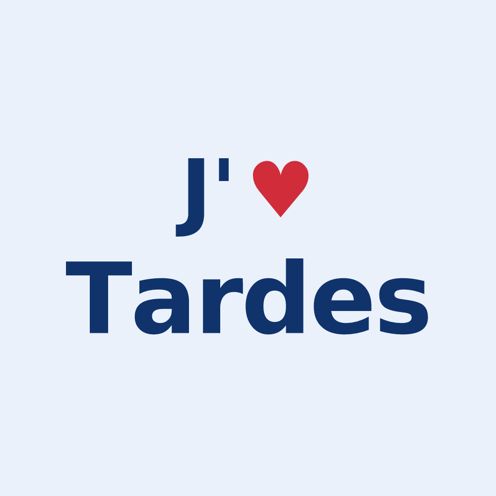 Sticker personnalisé Tardes — design J'aime Tardes