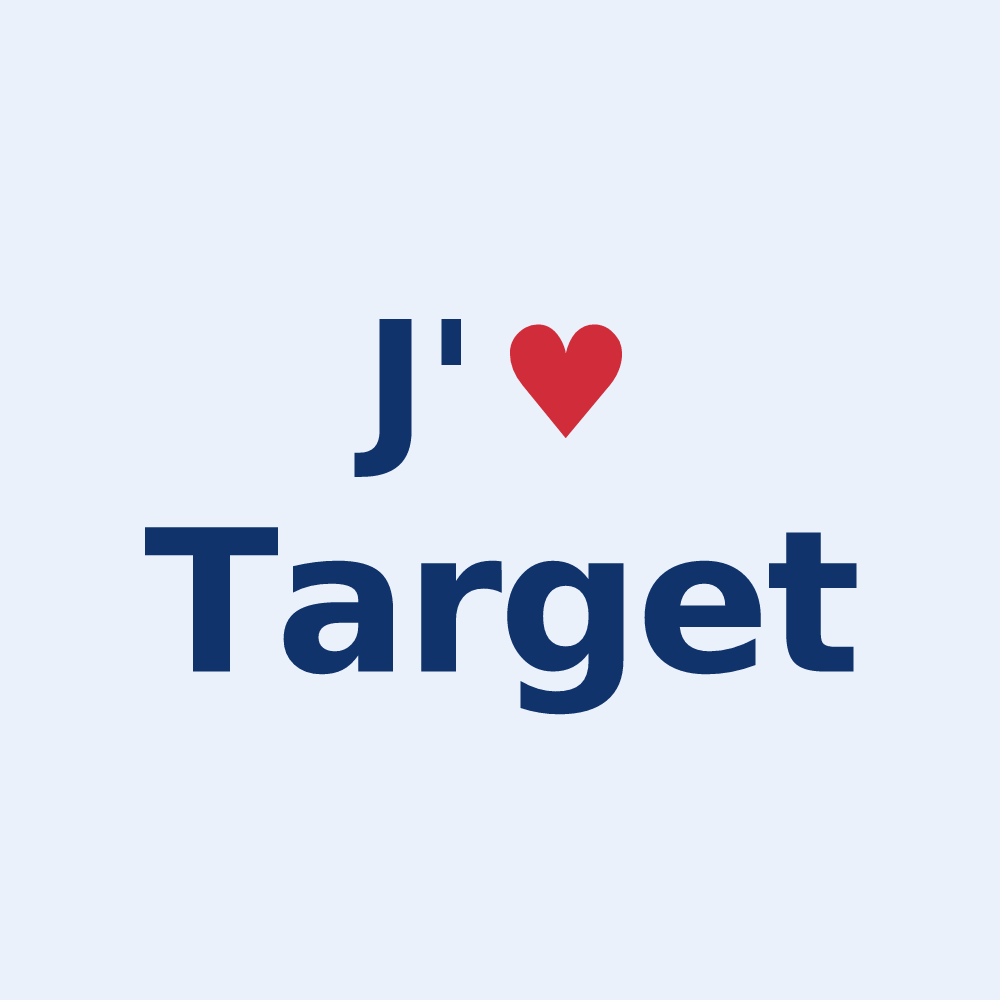 Sticker personnalisé Target — design J'aime Target