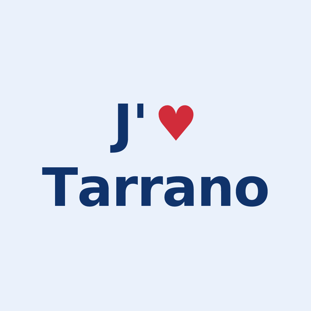 Sticker personnalisé Tarrano — design J'aime Tarrano