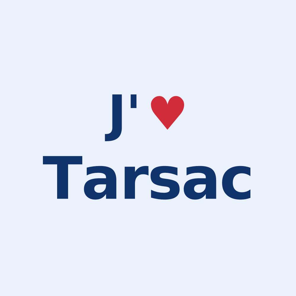 Sticker personnalisé Tarsac — design J'aime Tarsac