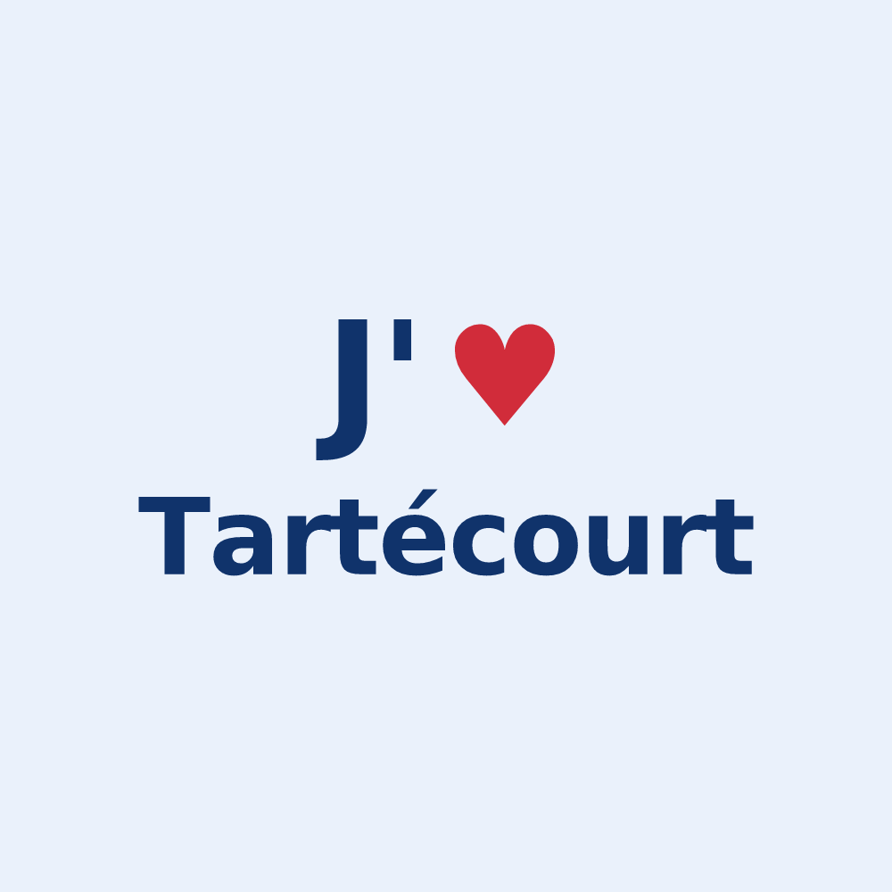 Sticker personnalisé Tartécourt — design J'aime Tartécourt