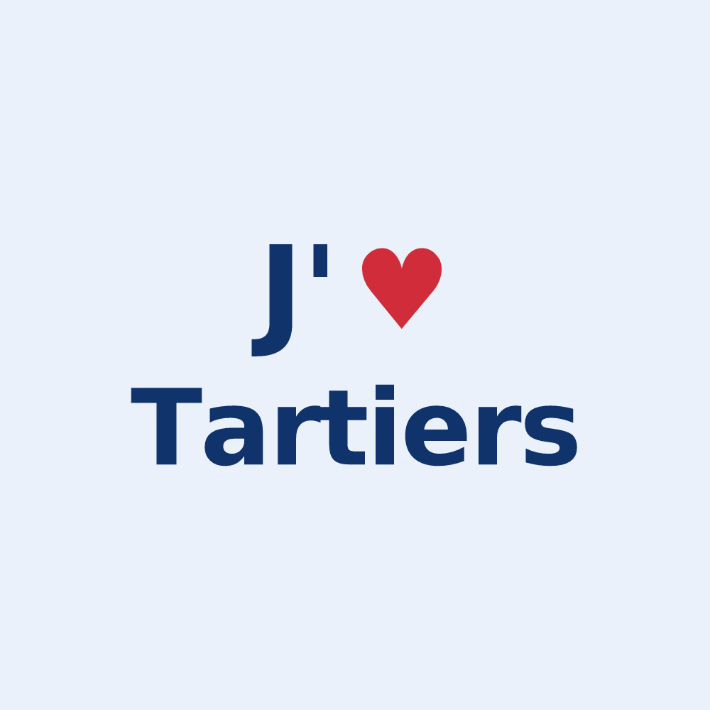 Sticker personnalisé Tartiers — design J'aime Tartiers