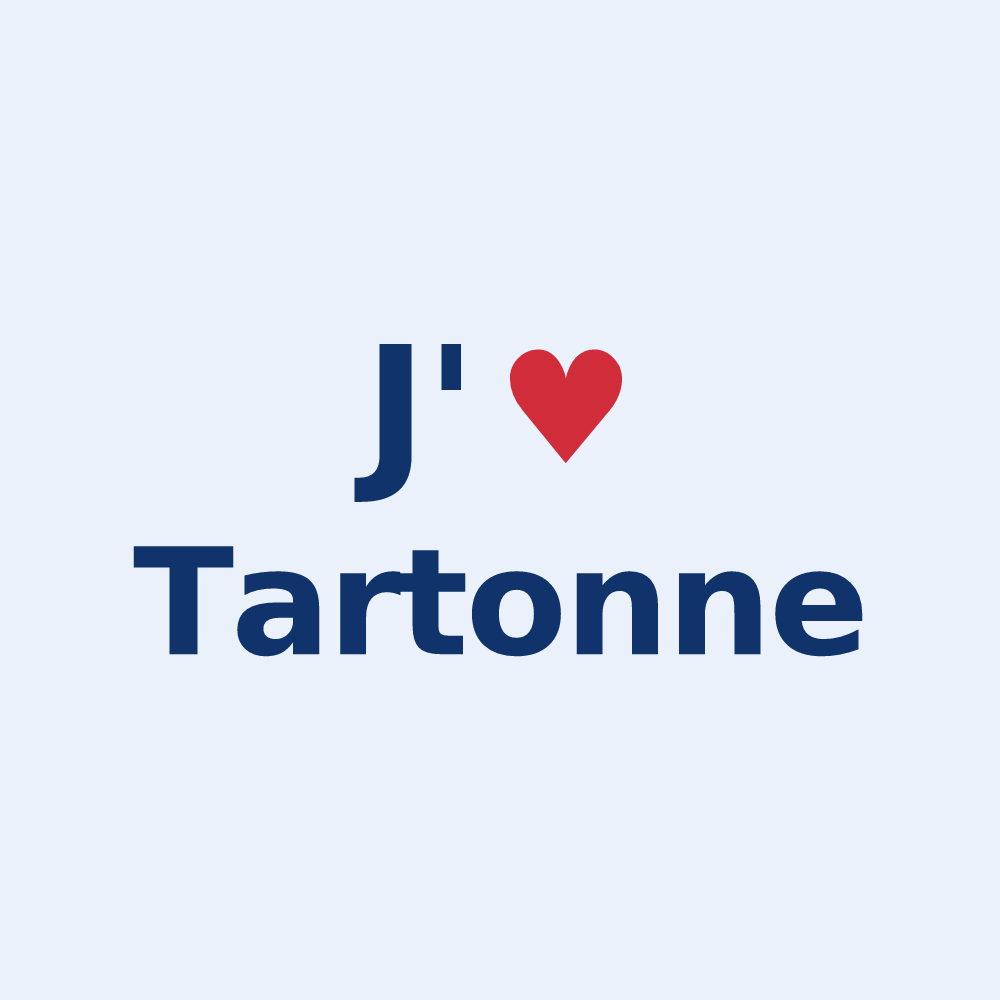 Sticker personnalisé Tartonne — design J'aime Tartonne