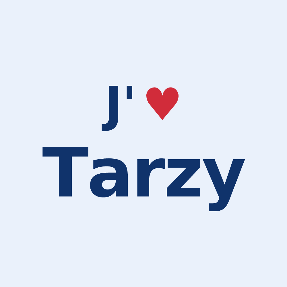 Sticker personnalisé Tarzy — design J'aime Tarzy