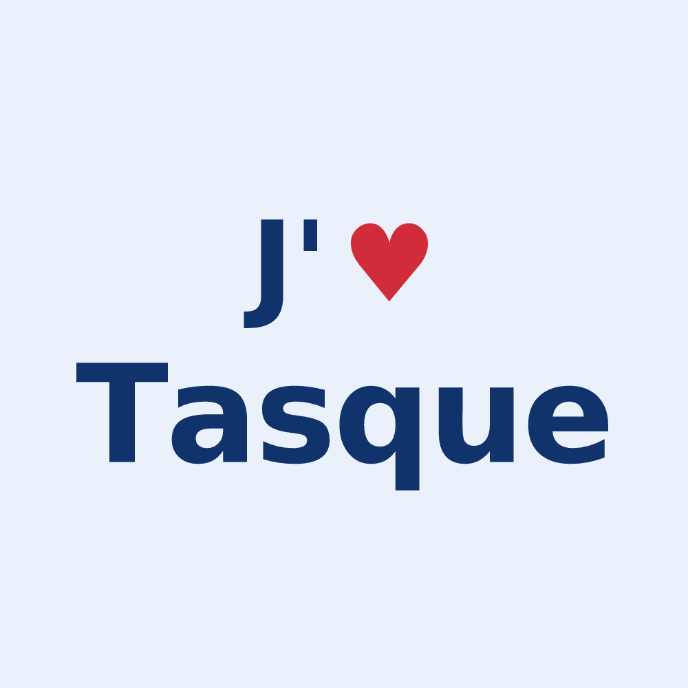 Sticker personnalisé Tasque — design J'aime Tasque