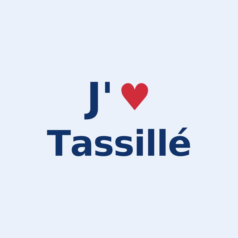 Sticker personnalisé Tassillé — design J'aime Tassillé