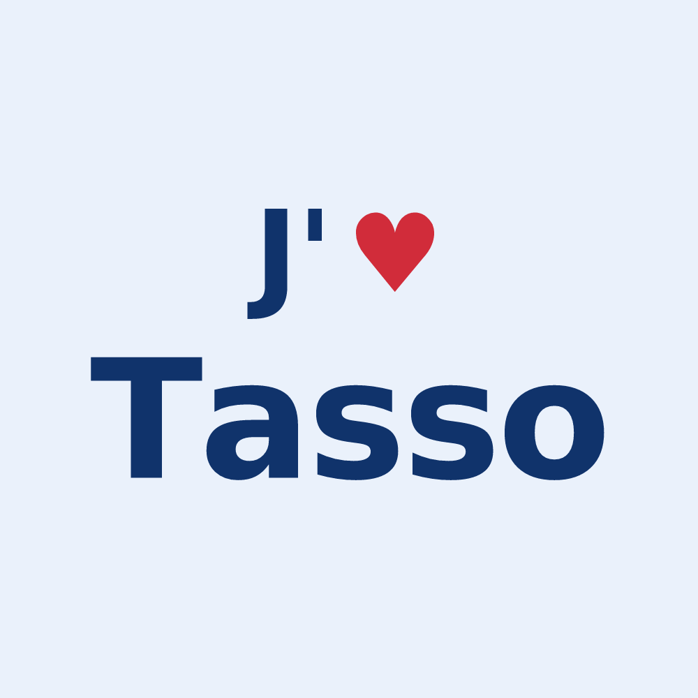 Sticker personnalisé Tasso — design J'aime Tasso