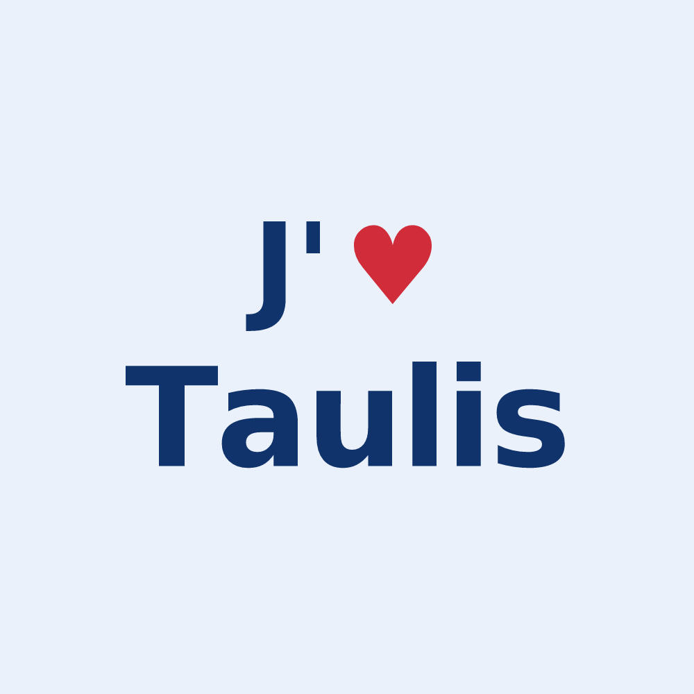 Sticker personnalisé Taulis — design J'aime Taulis