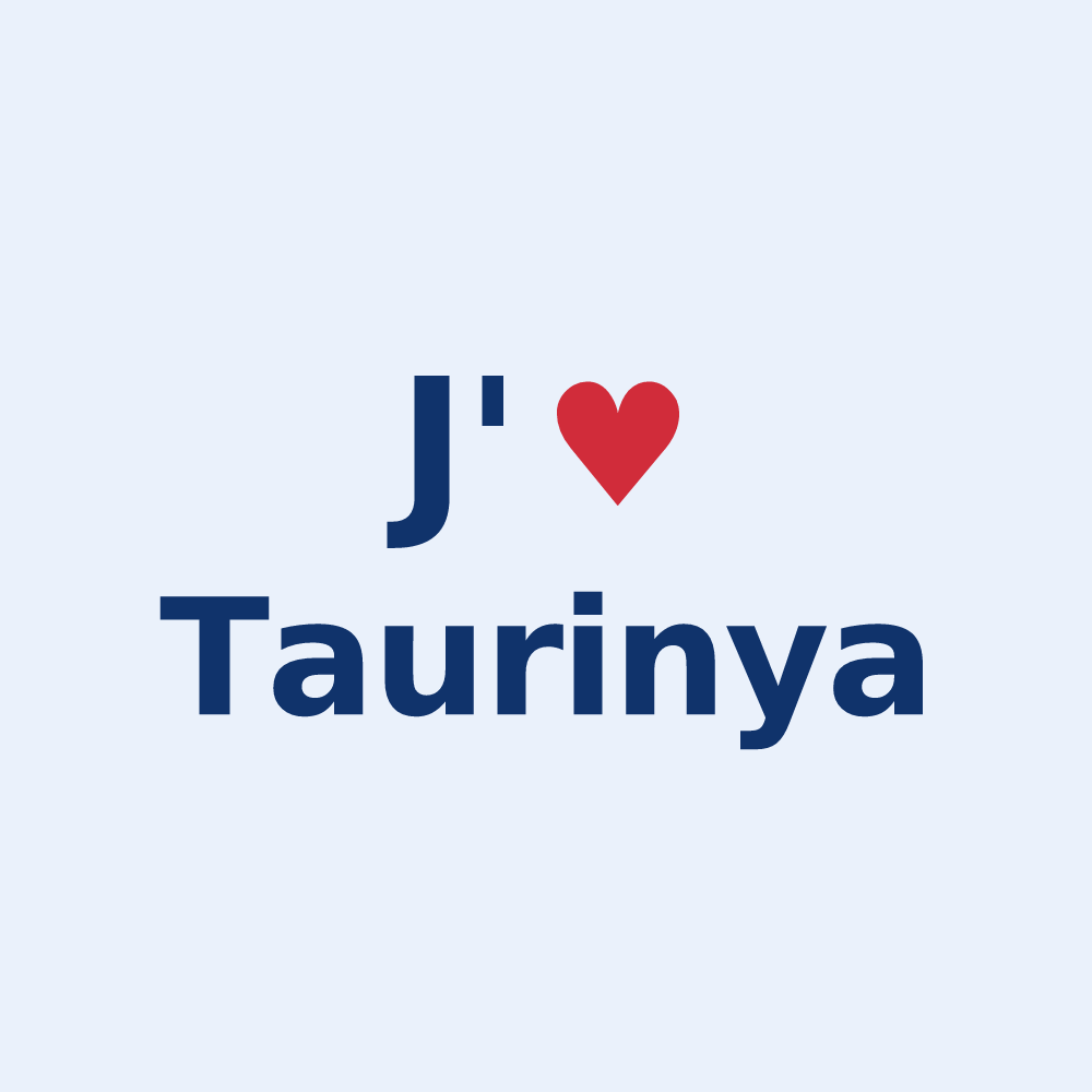 Sticker personnalisé Taurinya — design J'aime Taurinya