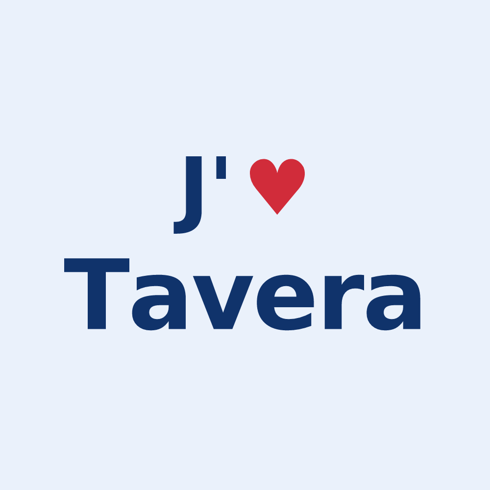 Sticker personnalisé Tavera — design J'aime Tavera