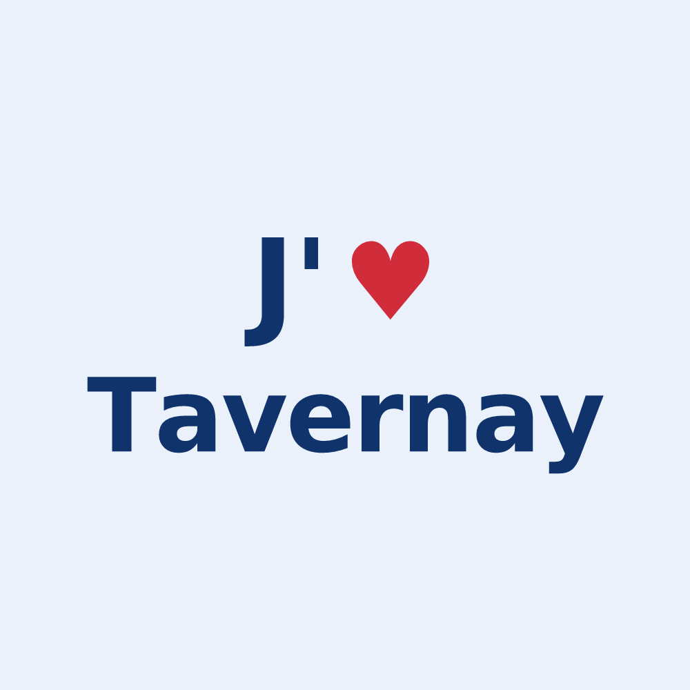 Sticker personnalisé Tavernay — design J'aime Tavernay