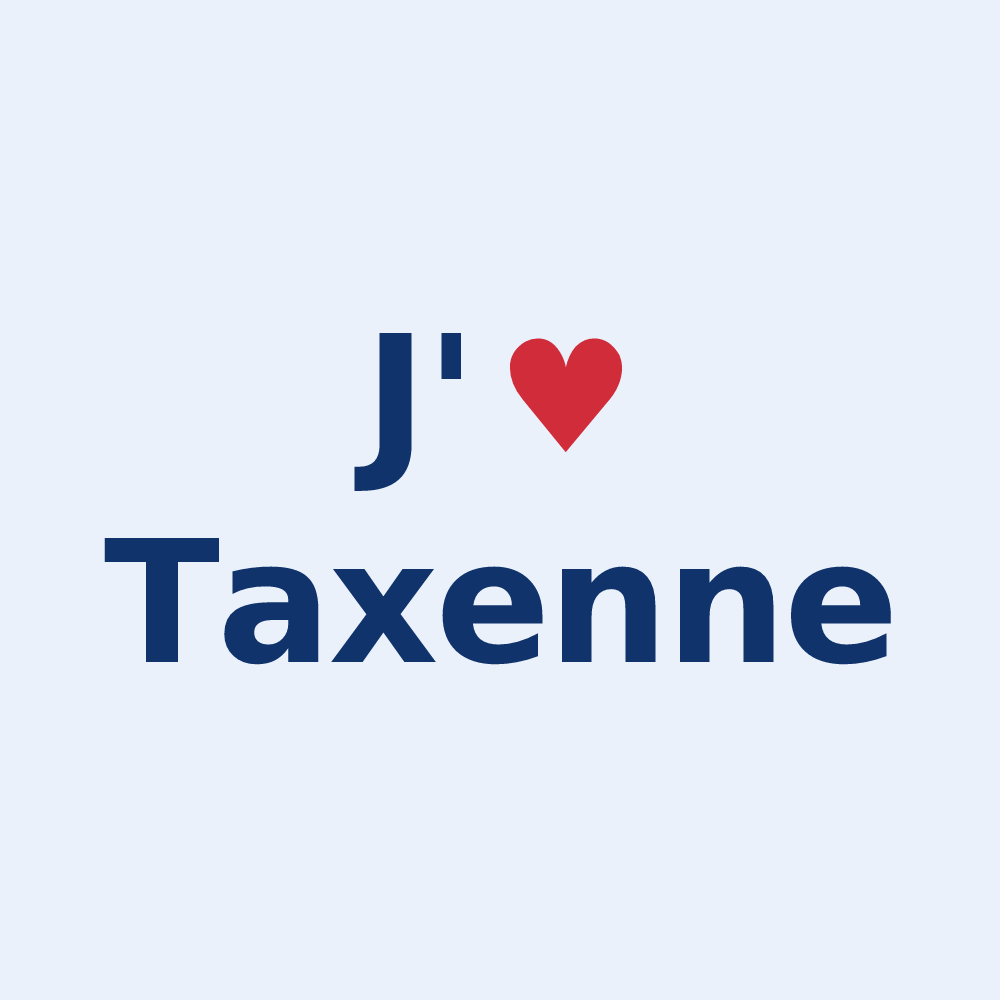 Sticker personnalisé Taxenne — design J'aime Taxenne