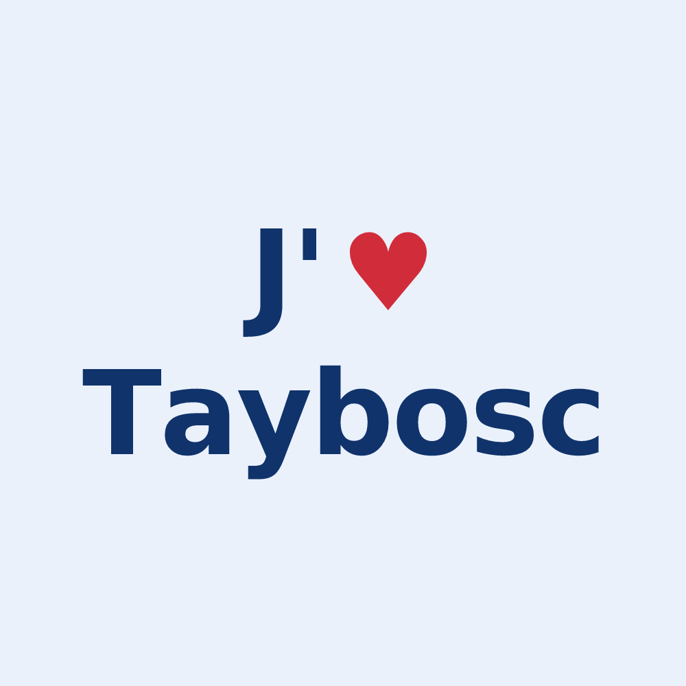 Sticker personnalisé Taybosc — design J'aime Taybosc
