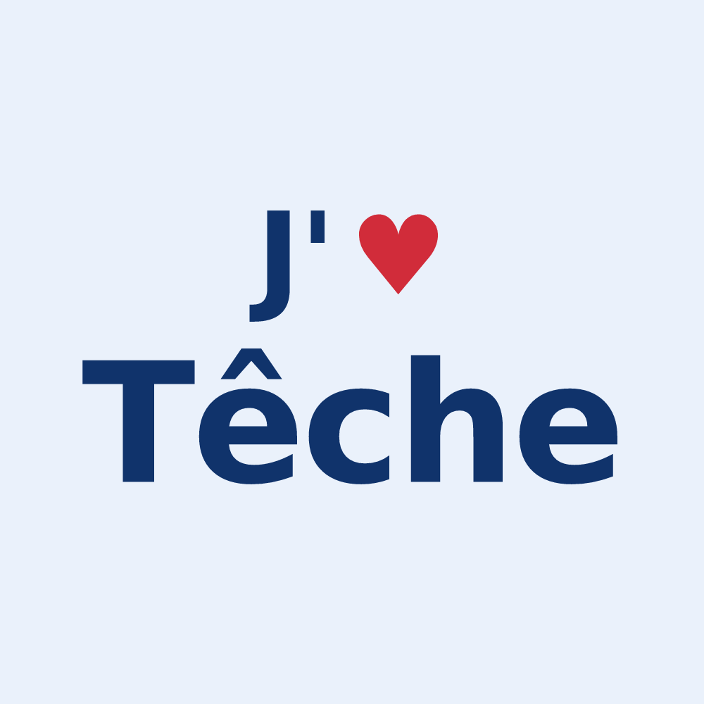 Sticker personnalisé Têche — design J'aime Têche
