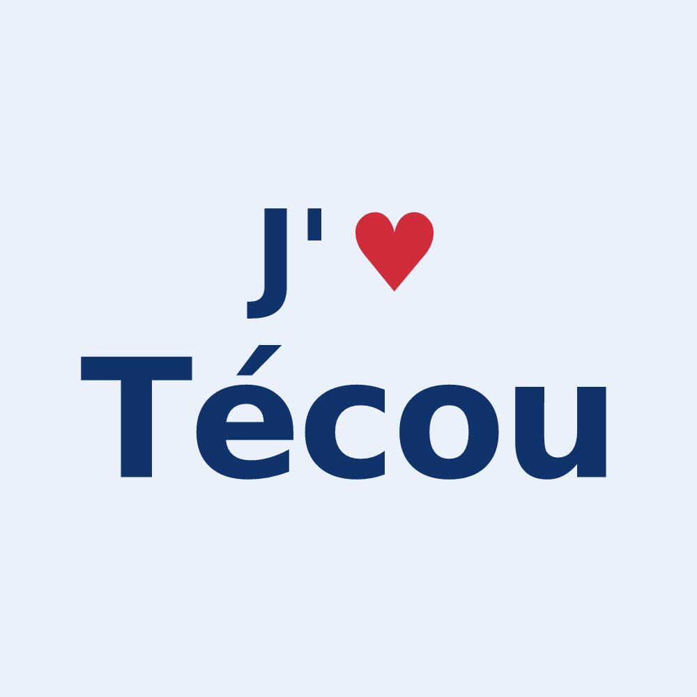 Sticker personnalisé Técou — design J'aime Técou