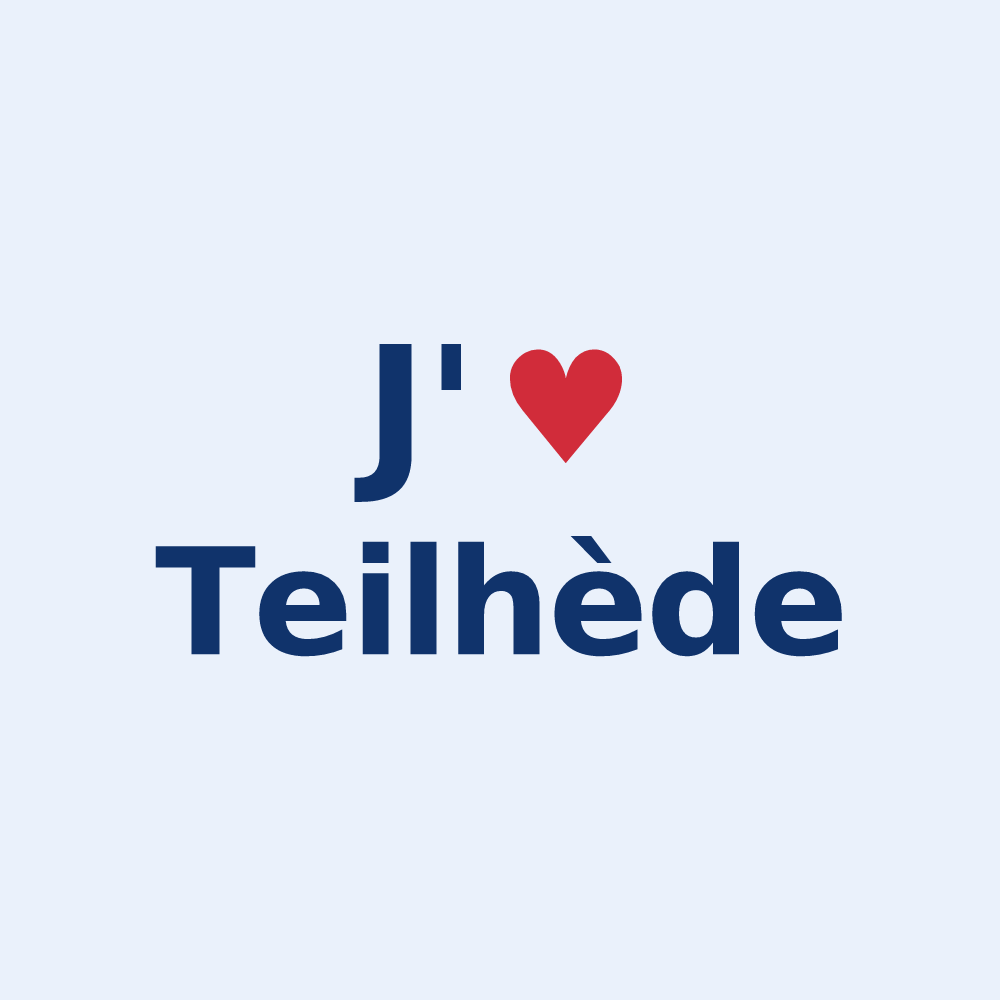 Sticker personnalisé Teilhède — design J'aime Teilhède