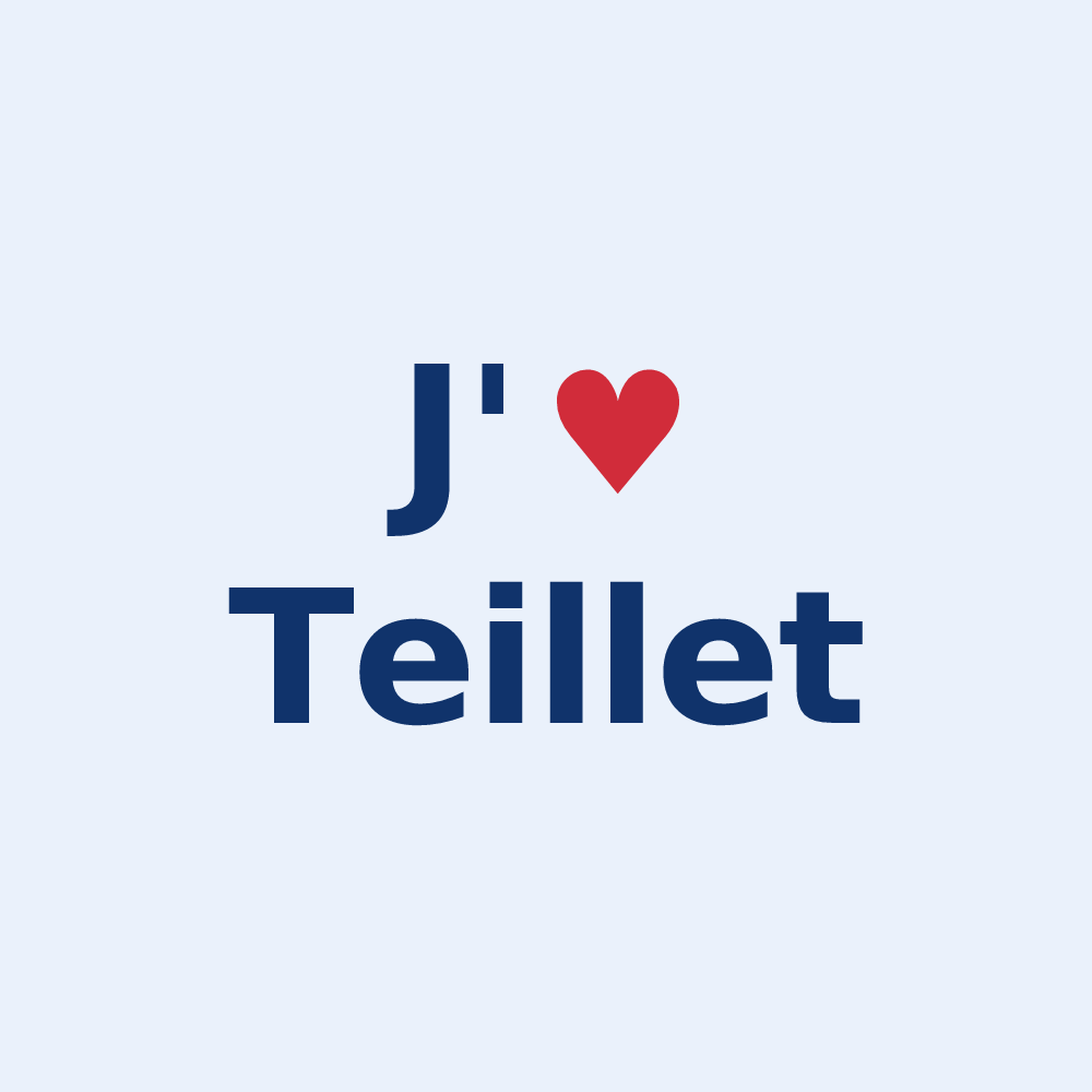 Sticker personnalisé Teillet — design J'aime Teillet
