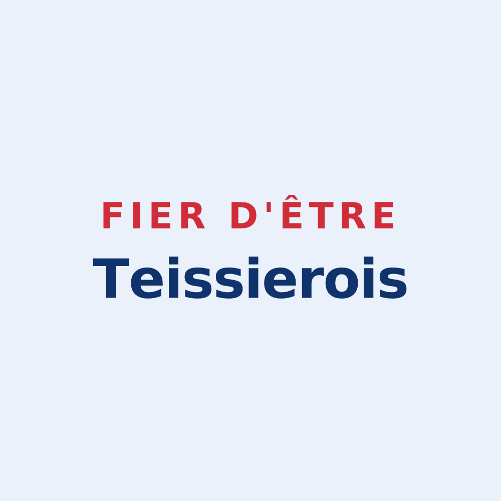 Sticker « Fier d'être Teissierois » — design pour Teissières-lès-Bouliès