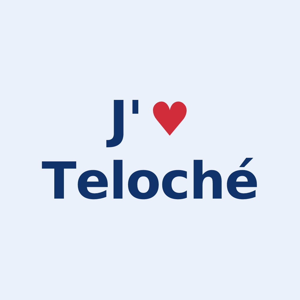 Sticker personnalisé Teloché — design J'aime Teloché