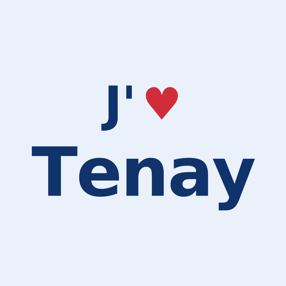 Sticker personnalisé Tenay — design J'aime Tenay