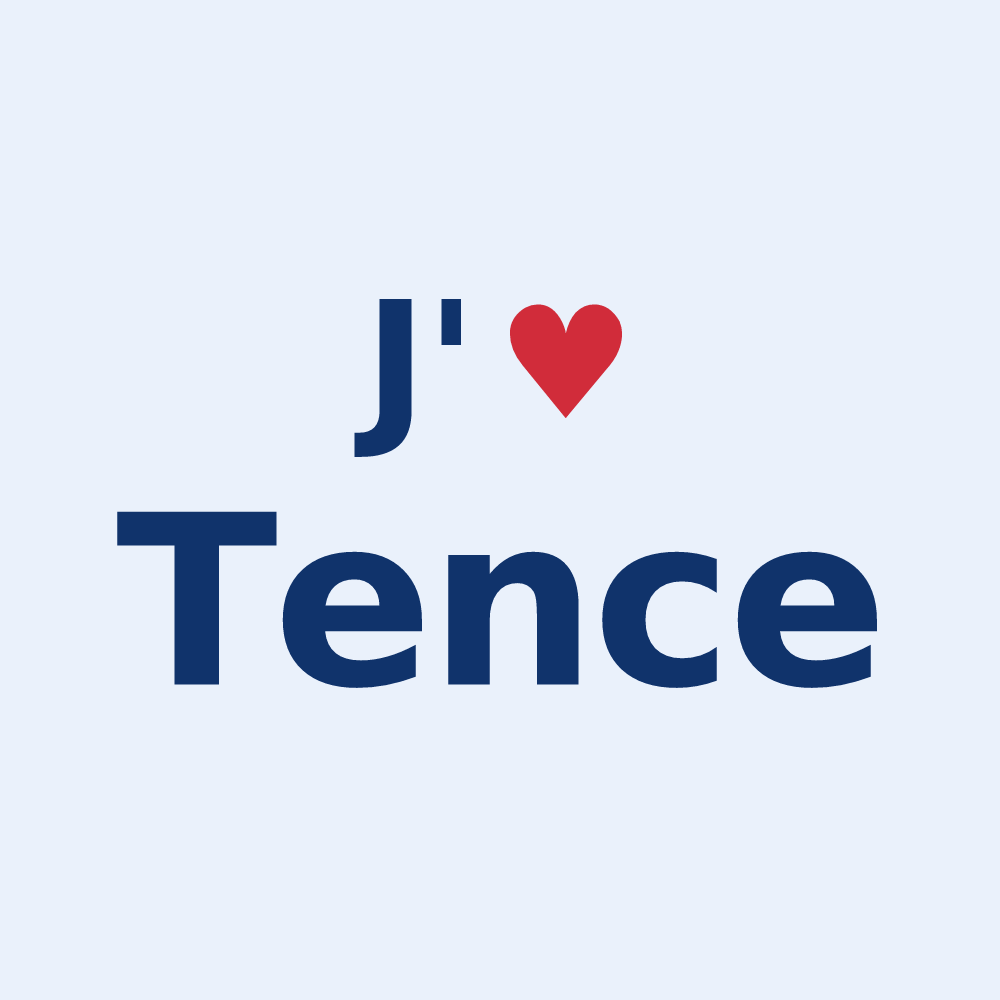 Sticker personnalisé Tence — design J'aime Tence