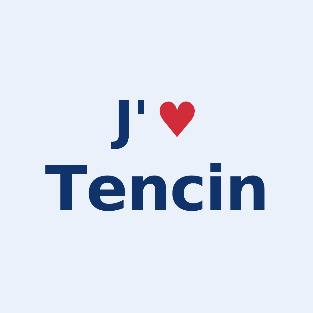 Sticker personnalisé Tencin — design J'aime Tencin