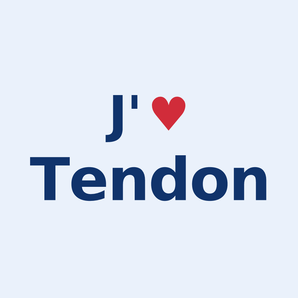 Sticker personnalisé Tendon — design J'aime Tendon