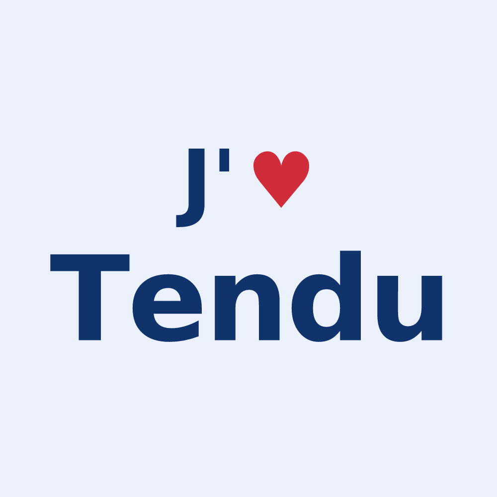 Sticker personnalisé Tendu — design J'aime Tendu