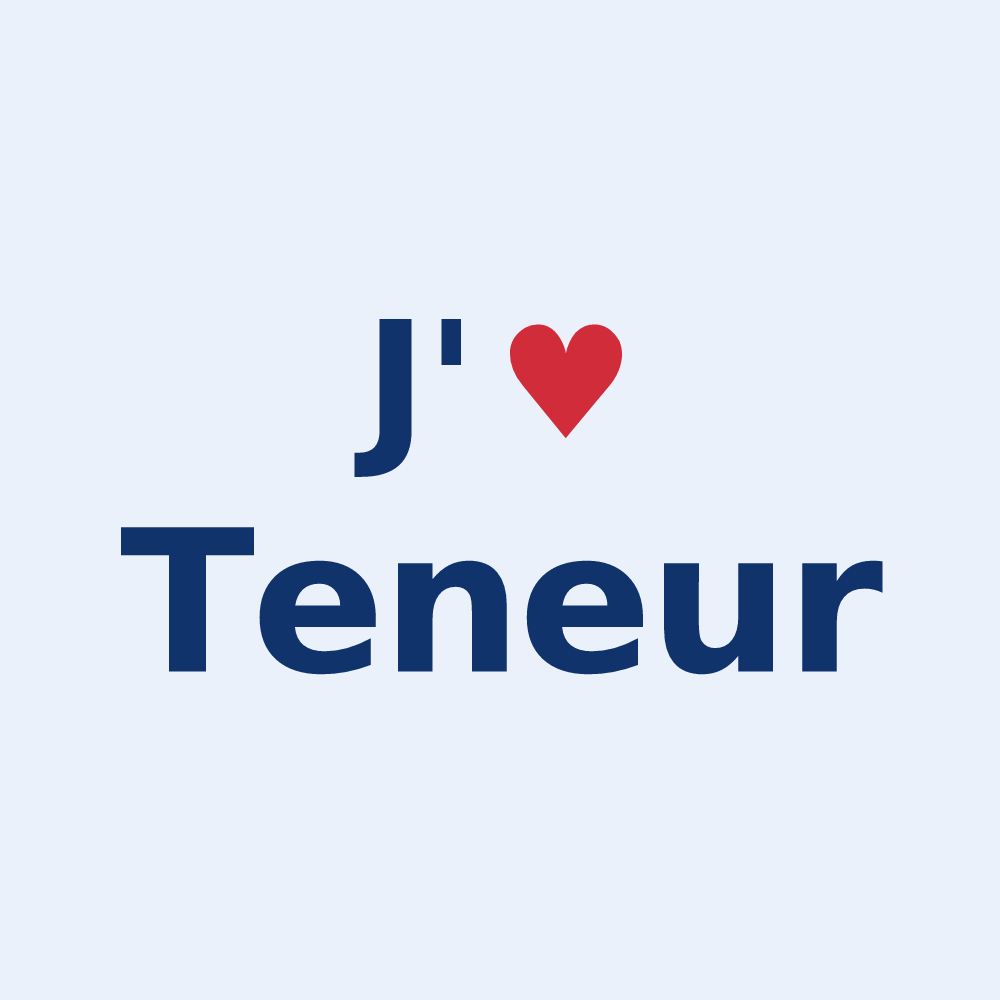 Sticker personnalisé Teneur — design « J'aime Teneur » imprimé sur le sticker