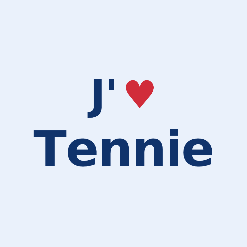 Sticker personnalisé Tennie — design J'aime Tennie