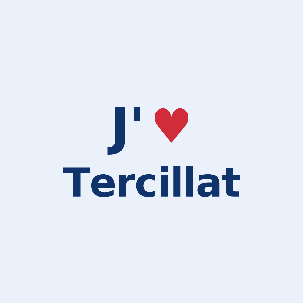 Sticker personnalisé Tercillat — design J'aime Tercillat