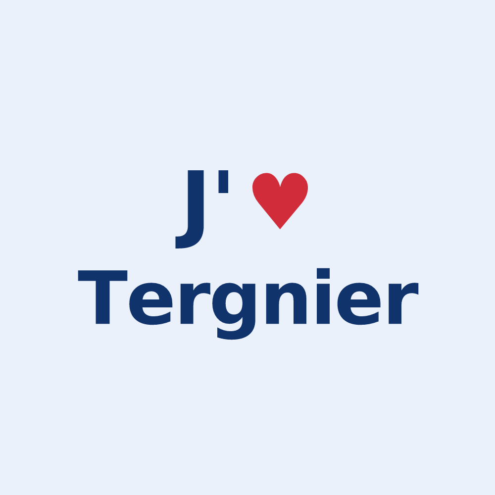 Sticker personnalisé Tergnier — design J'aime Tergnier