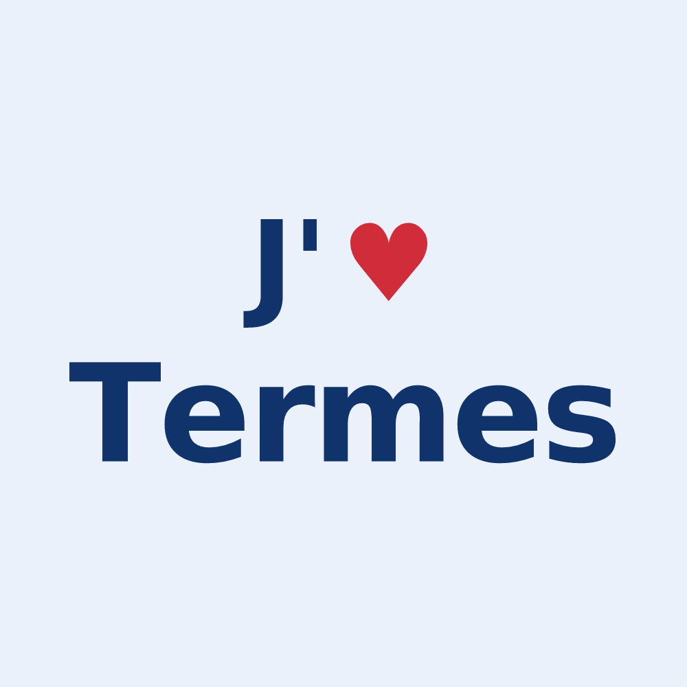 Sticker personnalisé Termes — design « J'aime Termes » imprimé sur le sticker