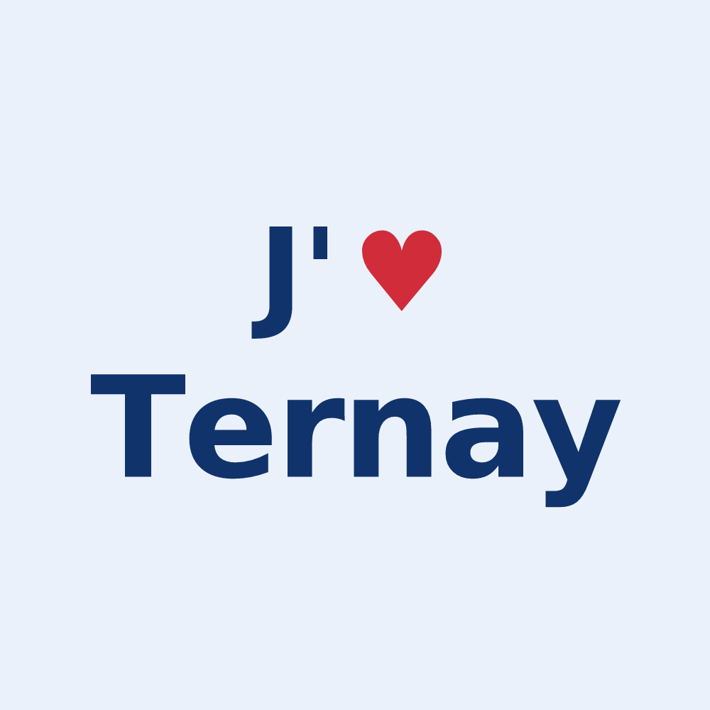 Sticker personnalisé Ternay — design J'aime Ternay