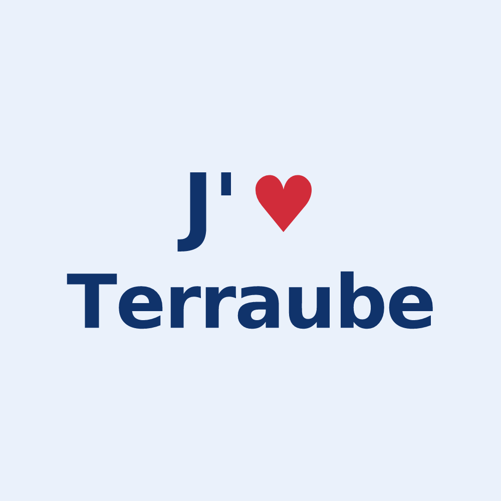Sticker personnalisé Terraube — design J'aime Terraube