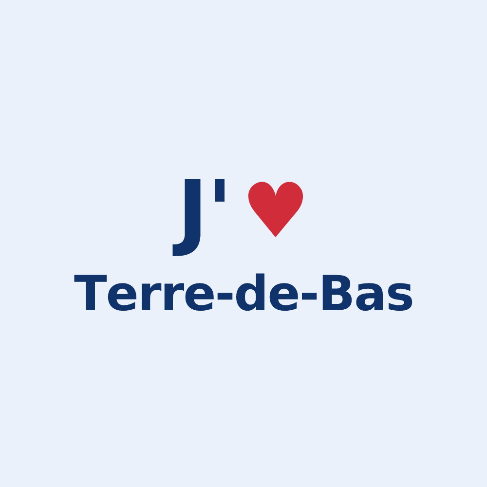 Sticker personnalisé Terre-de-Bas — design J'aime Terre-de-Bas