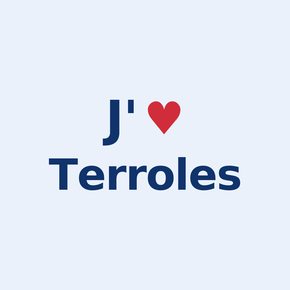 Sticker personnalisé Terroles — design J'aime Terroles