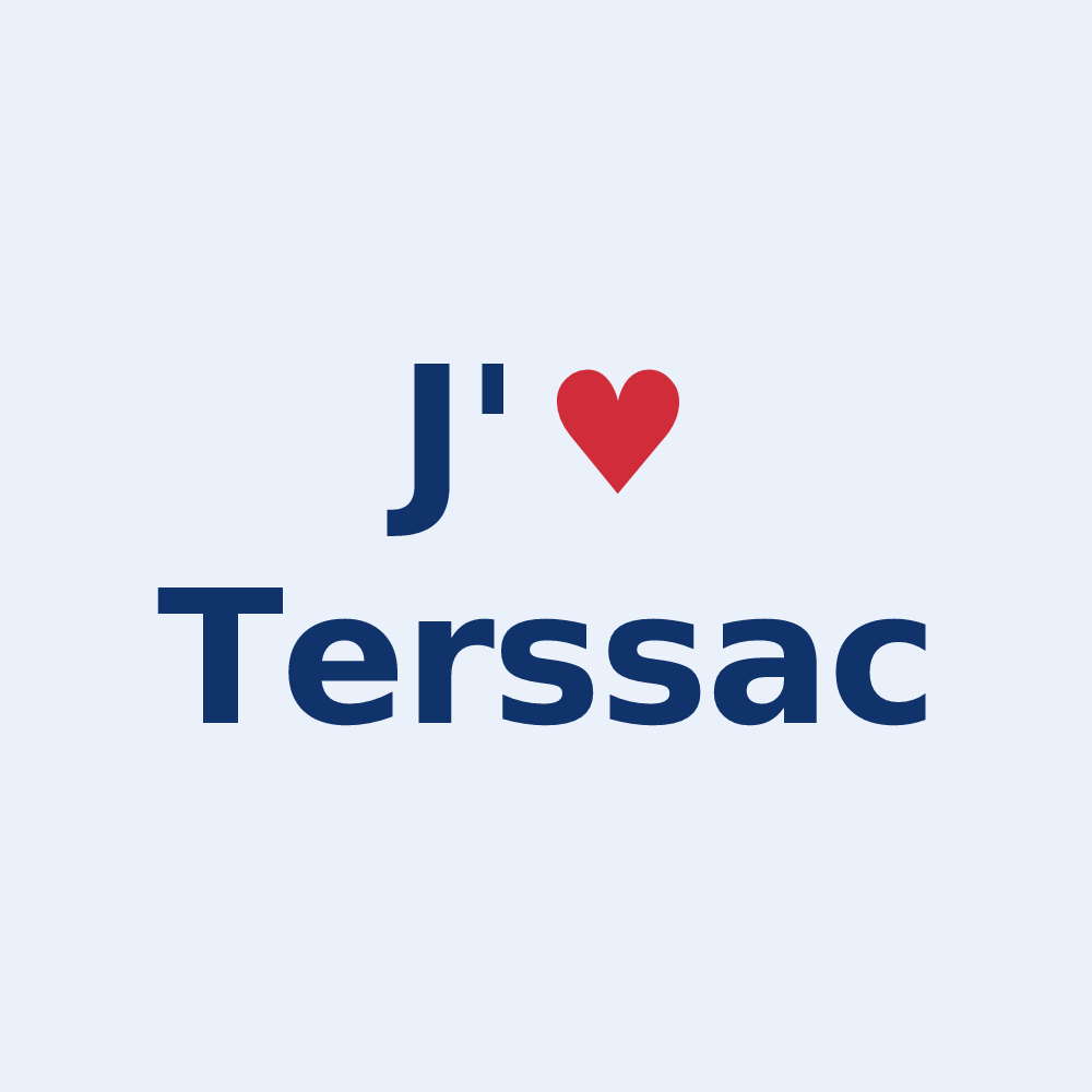 Sticker personnalisé Terssac — design J'aime Terssac