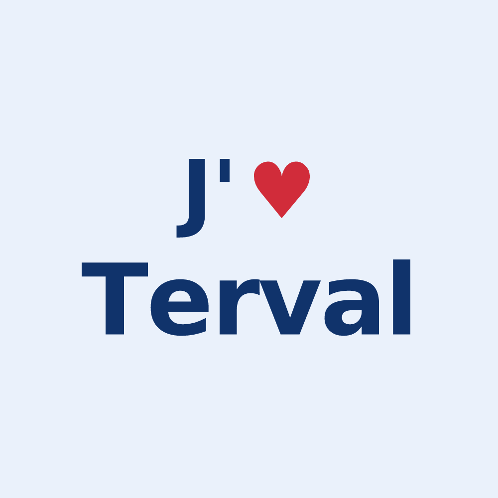 Sticker personnalisé Terval — design J'aime Terval