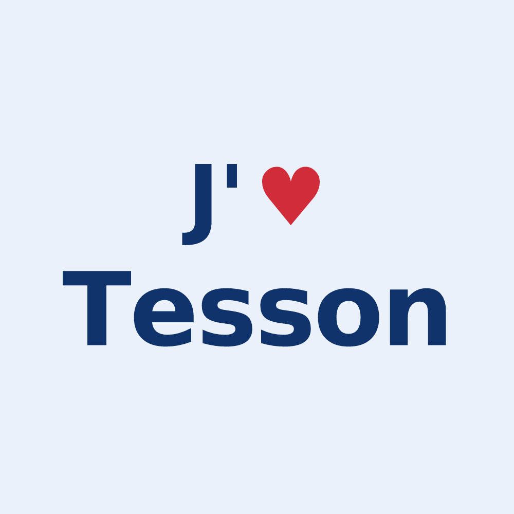 Sticker personnalisé Tesson — design J'aime Tesson