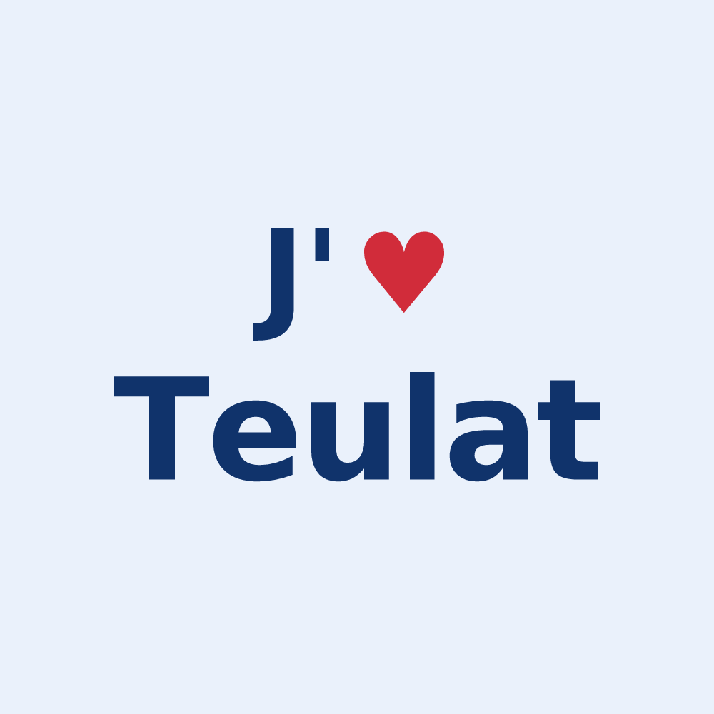 Sticker personnalisé Teulat — design J'aime Teulat