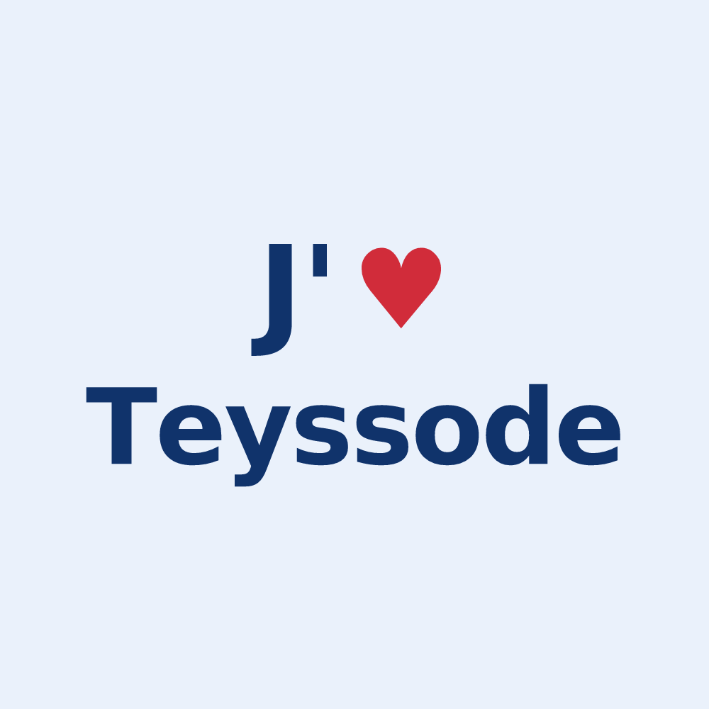 Sticker personnalisé Teyssode — design J'aime Teyssode