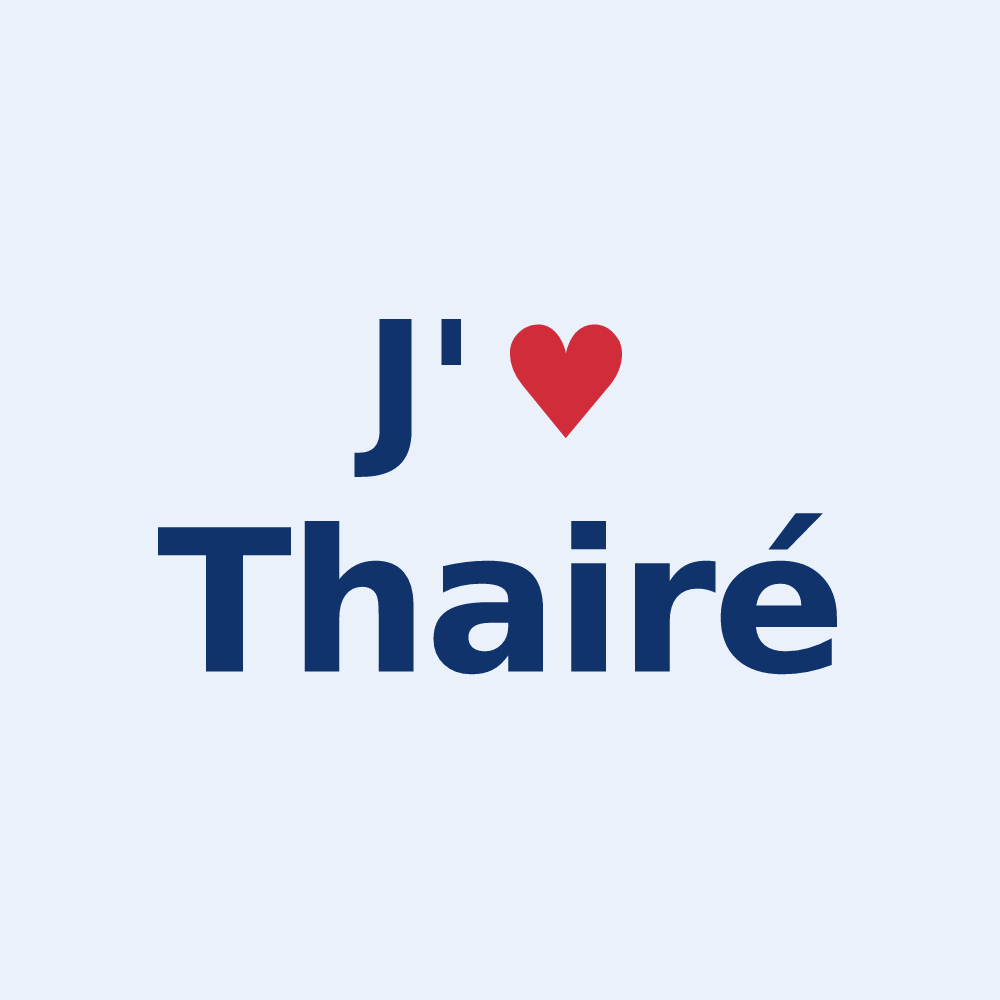 Sticker personnalisé Thairé — design J'aime Thairé
