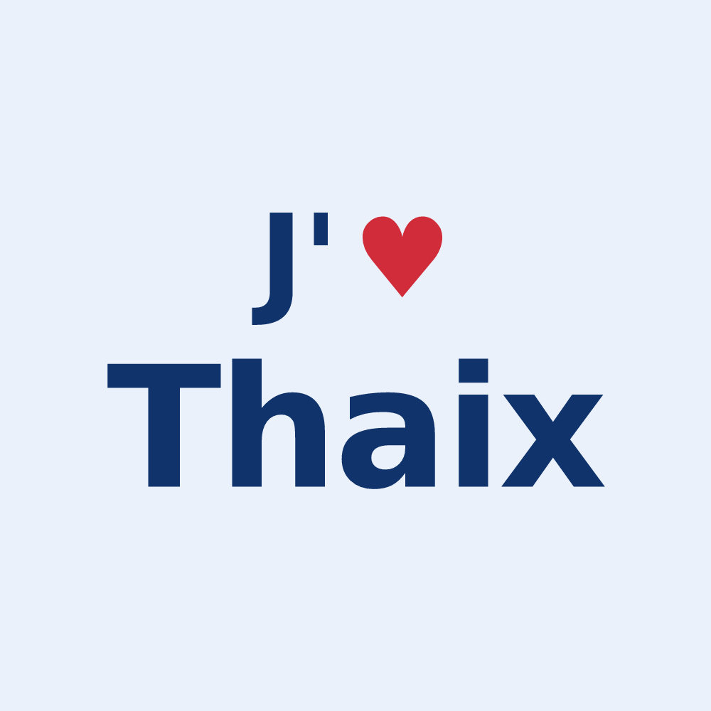 Sticker personnalisé Thaix — design J'aime Thaix